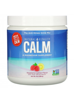 Natural Vitality, Calm, The Anti-Stress Drink Mix, Raspberry-Lemon, 8 oz (226 g)