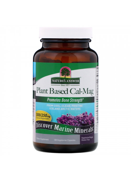 Nature's Answer, Plant Based Cal-Mag, 500/250 mg, 120 Vegetarian Capsules