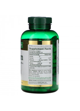 Nature's Bounty, Calcium Plus Vitamin D3, 1,200 mg, 220 Rapid Release Softgels