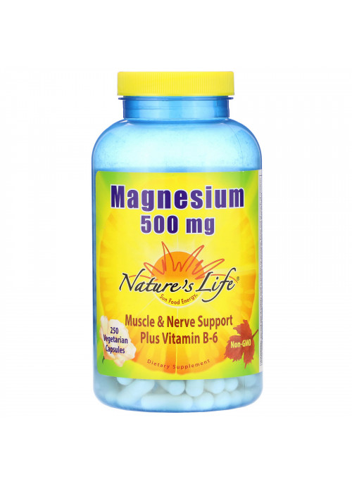 Nature's Life, Magnesium, 500 mg, 250 Vegetarian Capsules
