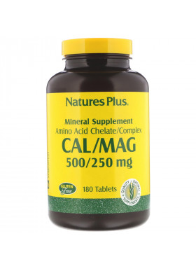 Nature's Plus, Cal/Mag, 500/250 mg, 180 Tablets