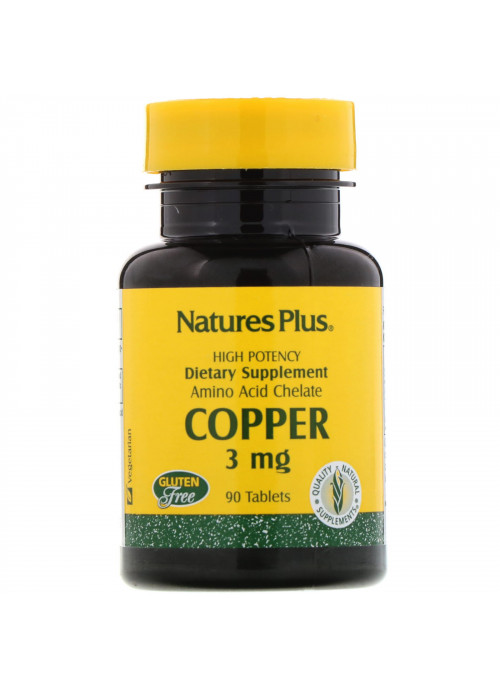 Nature's Plus, Copper, 3 mg, 90 Tablets