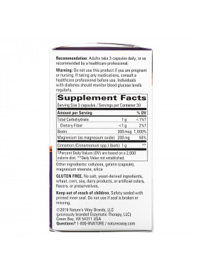 Nature's Way, Alpha Betic, Cinnamon with Magnesium & Biotin, 90 Capsules