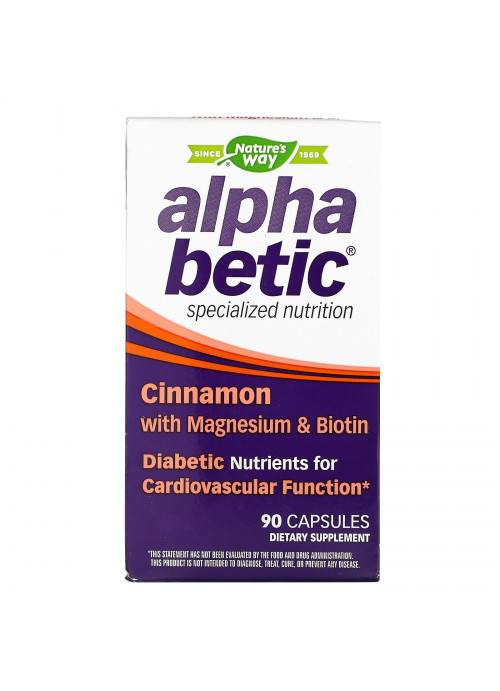 Nature's Way, Alpha Betic, Cinnamon with Magnesium & Biotin, 90 Capsules