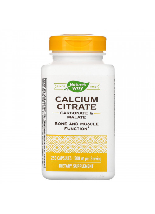 Nature's Way, Calcium Citrate, 500 mg, 250 Capsules