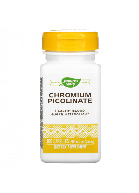 Nature's Way, Chromium Picolinate, 200 mcg, 100 Capsules