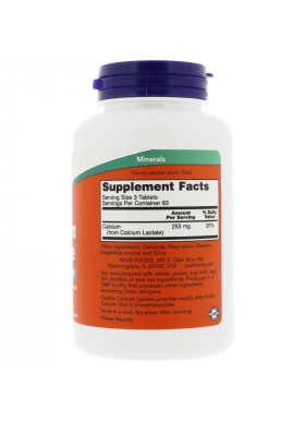 Now Foods, Calcium Lactate, 250 Tablets