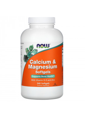 Now Foods, Calcium & Magnesium with Vitamin D-3 and Zinc, 240 Softgels