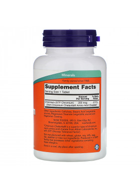 Now Foods, GTF Chromium, 200 mcg, 250 Tablets