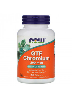 Now Foods, GTF Chromium, 200 mcg, 250 Tablets