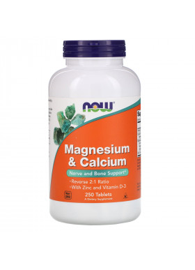 Now Foods, Magnesium & Calcium, 250 Tablets