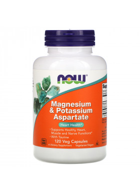 Now Foods, Magnesium & Potassium Aspartate, 120 Veg Capsules