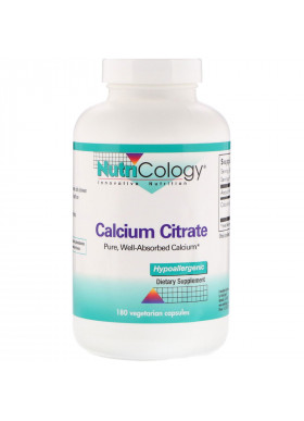 Nutricology, Calcium Citrate, 180 Vegetarian Capsules