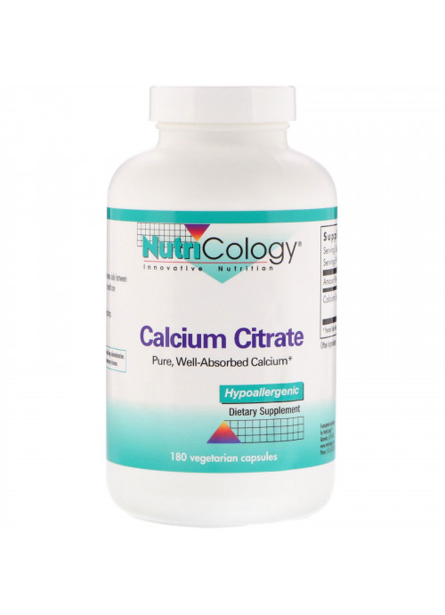 Nutricology, Calcium Citrate, 180 Vegetarian Capsules