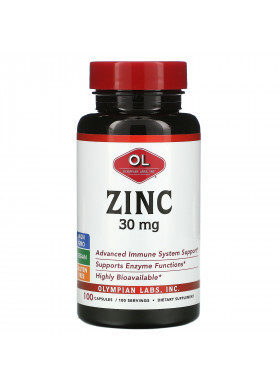 Olympian Labs, Zinc, 30 mg, 100 Capsules