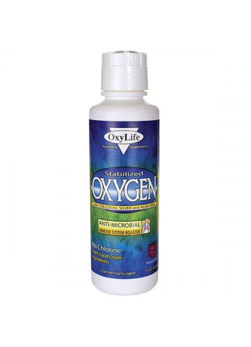 OxyLife, Stabilized Oxygen with Colloidal Silver and Aloe Vera, Mountain Berry, 16 oz (473 ml)