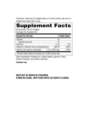 Schiff, Super Calcium, 1200 mg, 120 Softgels