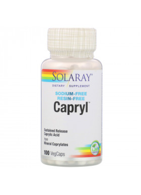 Solaray, Capryl, Sodium-Free, Resin-Free, 100 VegCaps