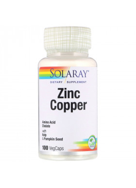 Solaray, Zinc Copper, 100 VegCaps