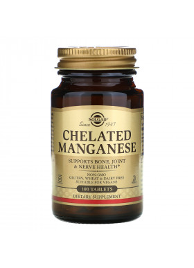 Solgar, Chelated Manganese, 100 Tablets