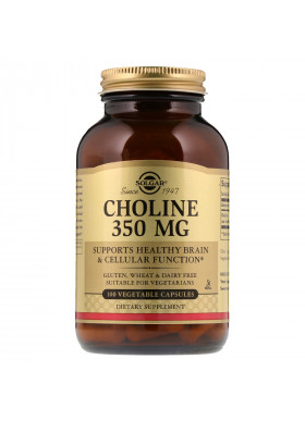 Solgar, Choline, 350 mg, 100 Vegetable Capsule