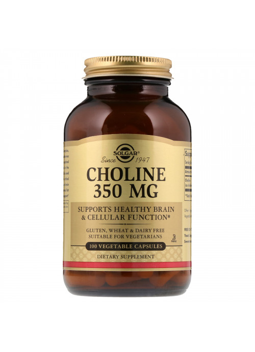 Solgar, Choline, 350 mg, 100 Vegetable Capsule