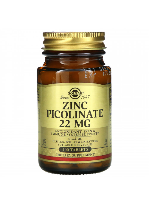 Solgar, Zinc Picolinate, 100 Tablets