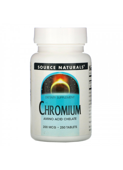 Source Naturals, Chromium, 200 mcg, 250 Tablets