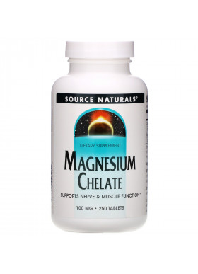 Source Naturals, Magnesium Chelate, 100 mg, 250 Tablets