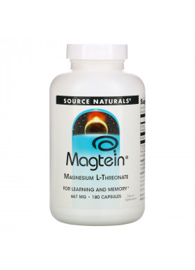 Source Naturals, Magtein, Magnesium L-Threonate, 667 mg, 180 Capsules