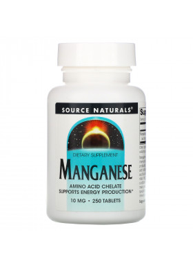 Source Naturals, Manganese, 10 mg, 250 Tablets