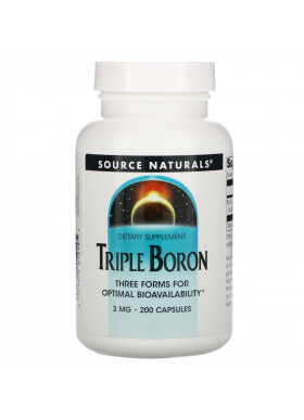 Source Naturals, Triple Boron, 3 mg, 200 Capsules