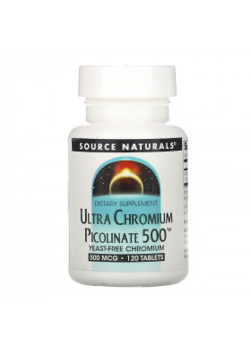 Source Naturals, Ultra Chromium Picolinate 500, 500 mcg, 120 Tablets