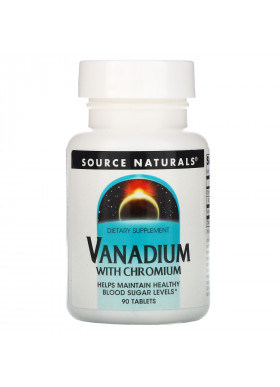 Source Naturals, Vanadium with Chromium, 90 Tablets