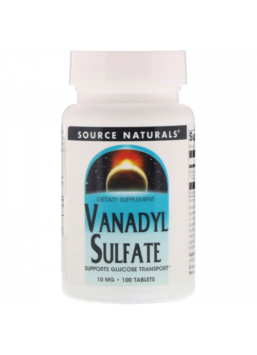 Source Naturals, Vanadyl Sulfate, 10 mg, 100 Tablets