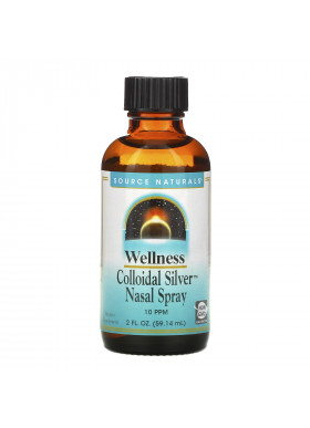 Source Naturals, Wellness, Colloidal Silver Nasal Spray, 10 PPM, 2 fl oz (59.14 ml)