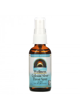 Source Naturals, Wellness, Colloidal Silver Throat Spray, 30 PPM, 2 fl oz (59.14 ml)