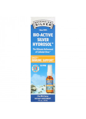 Sovereign Silver, Bio-Active Silver Hydrosol, Fine Mist Spray, 10 ppm, 1 fl oz (29 ml)