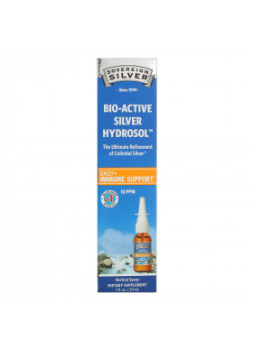 Sovereign Silver, Bio-Active Silver Hydrosol, Vertical Spray, 10 PPM, 1 fl oz (29 ml)