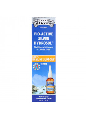 Sovereign Silver, Bio-Active Silver Hydrosol, Vertical Spray, 10 ppm, 2 fl oz (59 ml)