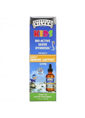 Sovereign Silver, Kids Bio-Active Silver Hydrosol, Daily Immune Support, Ages 4+, 10 PPM, 2 fl oz (59 ml)