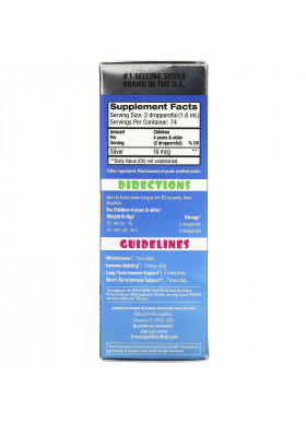 Sovereign Silver, Kids Bio-Active Silver Hydrosol, Daily Immune Support, Ages 4+, 10 PPM, 4 fl oz (118 ml)