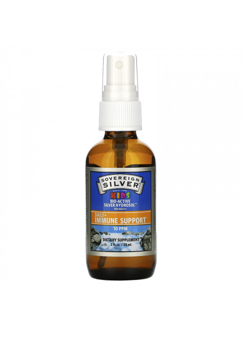 Sovereign Silver, Kids Bio-Active Silver Hydrosol, Daily Immune Support Spray, Ages 4+, 10 PPM, 2 fl oz (59 ml)