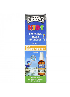 Sovereign Silver, Kids Bio-Active Silver Hydrosol, Daily Immune Support Spray, Ages 4+, 10 PPM, 2 fl oz (59 ml)