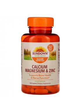 Sundown Naturals, Calcium Magnesium & Zinc, 100 Caplets