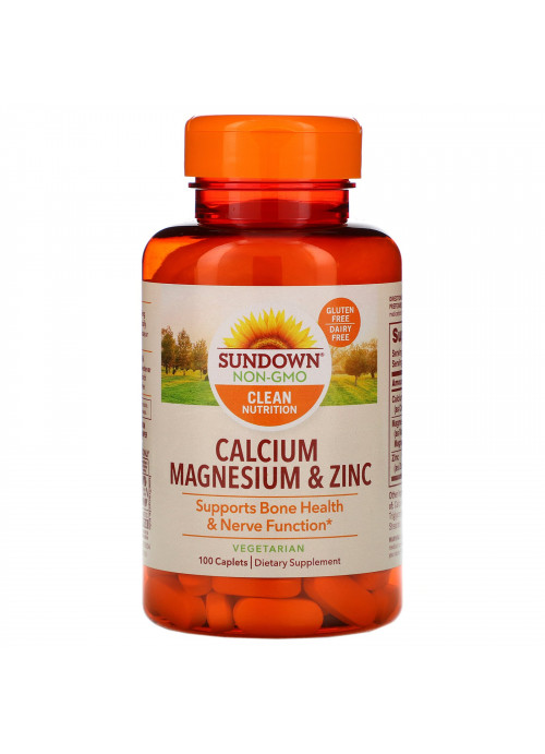 Sundown Naturals, Calcium Magnesium & Zinc, 100 Caplets