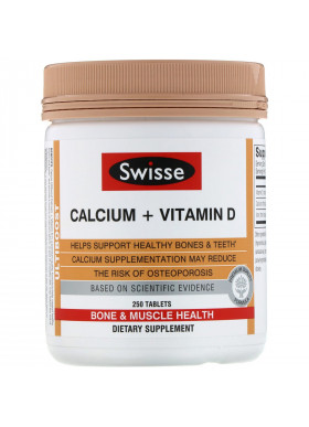 Swisse, Ultiboost, Calcium + Vitamin D, 250 Tablets