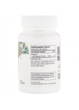 Thorne Research, Potassium Citrate, 90 Capsules