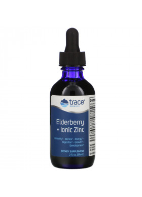 Trace Minerals Research, Elderberry + Ionic Zinc, 2 fl oz (59 ml)