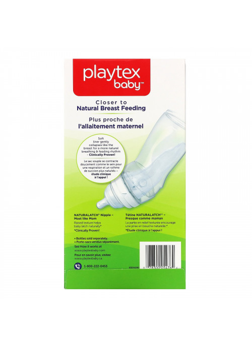 Playtex Baby, Playtex Baby,  Closer to Natural Breast Feeding, Nurser Drop-Ins Liners, 50 Pre-Sterilized Liners, 8-10 oz (236-300 ml)